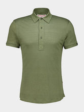 Orlebar Brown Herbal Green Sebastian Tailored Linen Polo