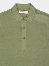 Orlebar Brown Herbal Green Sebastian Tailored Linen Polo