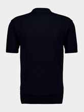 Orlebar Brown Night Iris Burnham Knit Polo Shirt