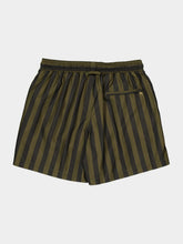 Orlebar Brown Bayleaf Green Stripe Boxer Swim Shorts