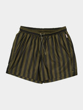 Orlebar Brown Bayleaf Green Stripe Boxer Swim Shorts