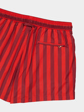 Orlebar Brown Vermillion Red Stripe Jack Swim Shorts