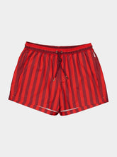 Orlebar Brown Vermillion Red Stripe Jack Swim Shorts