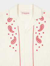 Orlebar Brown White Sand Maitan Embroidered Shirt