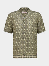 Orlebar Brown Bayleaf Green Passetto Print Shirt