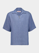 Orlebar Brown Bergamo Blue Vincent Linen Shirt