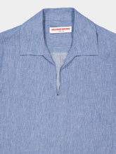 Orlebar Brown Bergamo Blue Vincent Linen Shirt