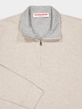 Orlebar Brown Biscuit Melange Isar Cashmere Half Zip