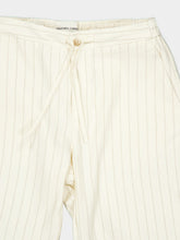 Frescobol Carioca Ivory Pinstripe Drawstring Trousers