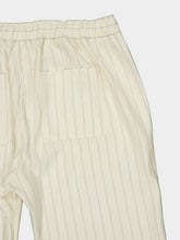 Frescobol Carioca Ivory Pinstripe Drawstring Trousers