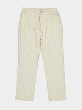 Frescobol Carioca Ivory Pinstripe Drawstring Trousers