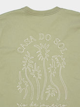 Frescobol Carioca Palm Green Embroidered Cotton T-Shirt