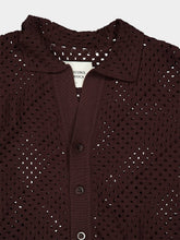 Frescobol Carioca Cacao Brown Pinto Crochet Cardigan