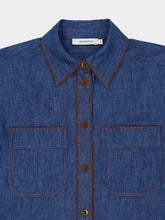 Zimmermann Railway Blue Ascension Oversized Denim Shirt