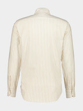 Frescobol Carioca Sepia Sand Striped Emilio Cotton Shirt
