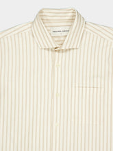 Frescobol Carioca Sepia Sand Striped Emilio Cotton Shirt