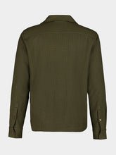 Frescobol Carioca Olive Safra Ribbed Wool Long-Sleeved Shirt