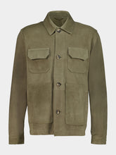 Frescobol Carioca Ash Green Ravi Suede Jacket