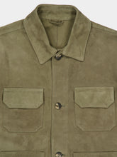 Frescobol Carioca Ash Green Ravi Suede Jacket