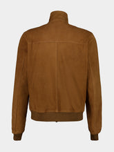 Frescobol Carioca Sepia Sand Canela Suede Bomber Jacket