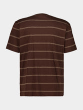 Frescobol Carioca Brown Dinis Striped Cotton T-Shirt