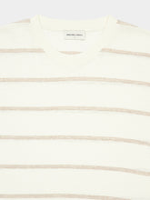 Frescobol Carioca Ivory Dinis Striped Cotton T-Shirt