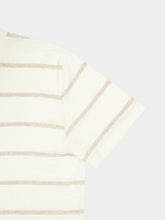 Frescobol Carioca Ivory Dinis Striped Cotton T-Shirt