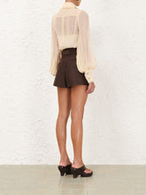 Zimmermann Espresso Illuminate Tailored Shorts