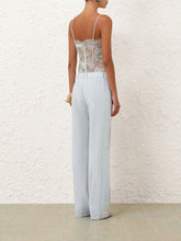 Zimmermann Sea Foam Illuminate Straight Tux Trousers