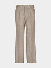 Frescobol Carioca Light Mocha Affonso Linen-Wool Trousers