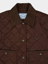 Prada Cocoa Brown Re-Nylon Cropped Jacket