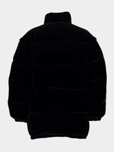 Prada Black Convertible Velvet Down Jacket