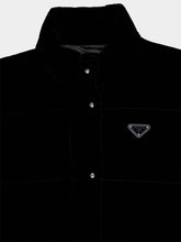 Prada Black Convertible Velvet Down Jacket