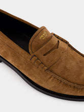Prada Cocoa Brown Suede Penny Loafers