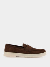 Prada Brown Suede Penny Loafers