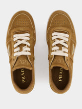 Prada Brown Downtown Delavé Suede Sneakers