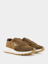 Prada Brown Suede Re-Nylon Sneakers