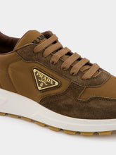 Prada Brown Suede Re-Nylon Sneakers