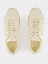 Prada Ivory Leather Low Sneakers
