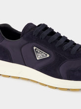 Prada Blue Prax Suede and Re-Nylon Sneakers