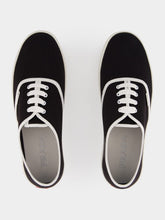 Prada Black Drill Fabric Low-Top Sneakers