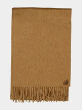 Prada Camel Silk and Cashmere Scarf