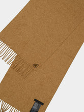 Prada Camel Silk and Cashmere Scarf