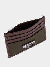 Prada Brown Re-Nylon Leather Card Holder