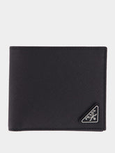 Prada Black Re-Nylon and Leather Wallet