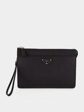 Prada Black Saffiano Leather Pouch