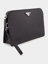 Prada Saffiano Leather Zipper Pouch