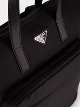 Prada Black Re-Nylon and Saffiano Leather Tote Bag