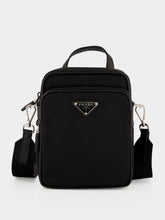 Prada Black Re-Nylon and Saffiano Leather Shoulder Bag