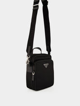 Prada Black Re-Nylon and Saffiano Leather Shoulder Bag